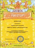 Диплом за организацию детей "Здоровый образ жизни"